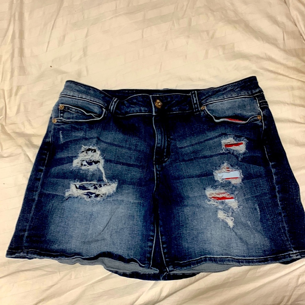 Stars and Stripes denim shorts